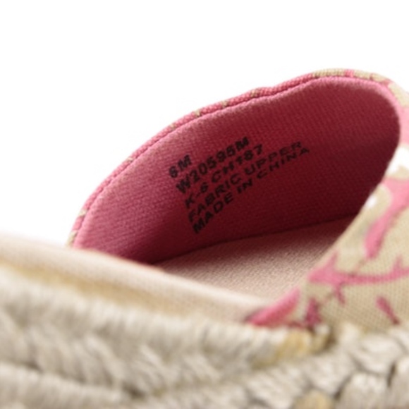 Tommy Hilfiger Women's Pink Tropical Style Wedges - Picture 8 of 8
